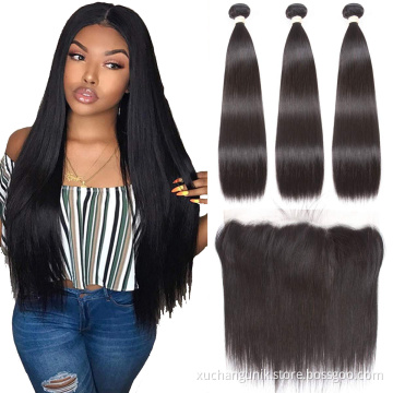 Uniky Brazilian Virgin Straight Hair Bundles 10A Grade Virgin Unprocessed Human Hair Brazilian Hair Bundles